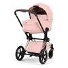Cybex Priam 5 2w1 Style City Grey - Chrome Brown, Rodzaj: głęboko-spacerowy, Kolekcja: Style, Kolor: Peach Pink, Kolor ramy: Rosegold, image 