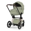 Cybex Priam 5 2w1 Style City Grey - Chrome Brown, Rodzaj: głęboko-spacerowy, Kolekcja: Style, Kolor: Sage Green, Kolor ramy: Rosegold, image 