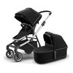Thule Sleek kočárek hluboký-sportovní 2v1, Rodzaj wózka: głęboko-spacerowy, Kolor materiału: Midnight Black, Kolor ramy: Aluminium