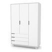 Veres Manhattan 1200 – dětská skříň se zásuvkami (120×47×182,5 cm) – White Grey, Rozmiar: 120 cm, Rodzaj: szafa z szufladami, Kolor: White Grey