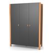 Veres Monaco 1310 – dětská skříň, třídveřová (131×47×179,5 cm) – Anthracite Natural, Rodzaj: trzydrzwiowa, Kolor: Anthracite Natural