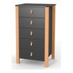Veres Monaco 600 – dětská komoda, vysoká (60 cm) – Anthracite Natural, Rozmiar: 60 cm, Kolor: Anthracite Natural