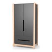 Veres Nice 950 – dětská skříň se zásuvkami, dvoudveřová (95×52,7×179,7 cm) – Anthracite Natural, Kolor: Anthracite Natural