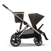 Cybex Gazelle S - sportovní kočárek s možností korby a druhého sedadla, Rodzaj wózka: spacerowy, Kolor materiału: Stone Grey, Kolor ramy: Silver, 3 zdjęcie