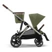 Cybex Gazelle S - sportovní kočárek s možností korby a druhého sedadla, Rodzaj wózka: spacerowy, Kolor materiału: Stone Grey, Kolor ramy: Silver, 4 zdjęcie