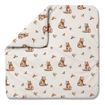 Waldin bambusowa kołdra niemowlęca 75x75 + wstęga do rożka Niedźwiadki Light Beige, Kolor: Light beige