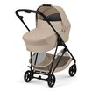 Cybex Melio Carbon — kočárek 2v1 hluboký sportovní na karbonové rámu, Rodzaj wózka: głęboko-spacerowy, Kolor materiału: Almond Beige