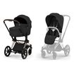 Cybex Priam 5.0 — kočárek 2v1 hluboký sportovní, Rodzaj wózka: głęboko-spacerowy, Kolekcja: Comfort, Kolor materiału: Sepia Black, Kolor ramy: Rosegold
