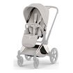 Cybex Priam 5.0/ePriam 5.0 Style potah sedačky sportovního kočárku, Kolekcja: Style, Kolor materiału: Sepia Black, 2 zdjęcie