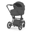 Cybex Priam 5 2w1 Style City Grey - Chrome Brown, Rodzaj wózka: głęboko-spacerowy, Kolekcja: Style, Kolor materiału: Sepia Black, Kolor ramy: Matt Black