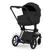 Cybex ePriam 5 2w1 Style City Grey - Chrome Brown, Rodzaj wózka: głęboko-spacerowy, Kolekcja: Style, Kolor materiału: Cozy Beige, Kolor ramy: Matt Black, 2 zdjęcie