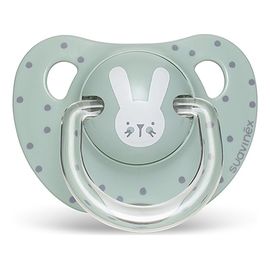 Suavinex dudlík anatomický silikonový 18m+ Hygge Baby Králíček mátový, Wiek: 18m+, Kolor: Królik - Miętowy