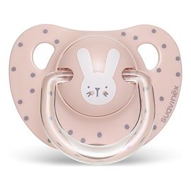 Suavinex dudlík anatomický silikonový 18m+ Hygge Baby Králíček růžový, Wiek: 18m+, Kolor: Królik - Różowy