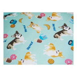 Hevea prostěradlo Milusie 160x80 Corgi tyrkys, Rozmiar: 160x80, Kolor: turkus