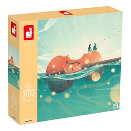 Janod umělecké puzzle Cesta na houslích 1000 dílků 9+, Kolor: Podróż na skrzypcach