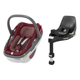 Maxi-Cosi Coral 360 with FamilyFix 360 Base - Rotating Infant Car Seat (40-75 cm | 0-12 kg | 0-12 Months), Baza: Familyfix 360&deg;, Kolor: Essential Red, image 