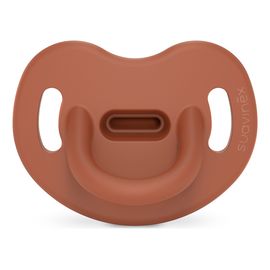 Suavinex dudlík 100% silikonový 6-18m anatomický SX Pro Colour Essence Cihlový, Wiek: 6-18m, Rodzaj: anatomiczny, Kolor: Ceglasty