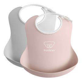BabyBjorn sada bryndáků velkých 2ks Grey/Powder Pink, Rozmiar: duży, Kolor: Grey/Powder Pink