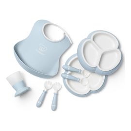 BabyBjörn Dinnerware jídelní sada 8 ks pudrově modrá, Kolor: Powder Blue