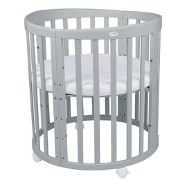 Waldin oválná postýlka 7v1 s matrací Grey, Rodzaj: owalne, Kolor: Grey