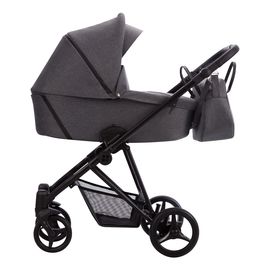 Bebetto Yoddi 2v1 - lehký kombinovaný kočárek s korbou EPP (od narození do 22 kg), Rodzaj wózka: głęboko-spacerowy, Kolekcja: Regular, Kolor materiału: 02, Kolor ramy: Black