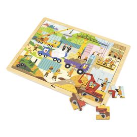 Viga puzzle na podkładce 48 elementów Poznajemy maszyny budOwlane