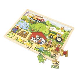 Viga puzzle na podkładce 48 elementów Poznajemy farmę