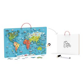 Viga tablica edukacyjna z magnetyczną mapą śświata 2w1, image 