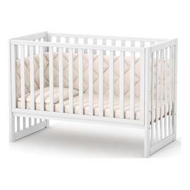 Veres LD13 – dětská postýlka se sklopnou bočnicí a kousátkem (120×60 cm) – White, Kolor: White