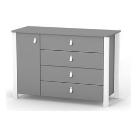 Veres Monaco 1200 – dětská komoda (120 cm) – Graphite White, Rozmiar: 120 cm, Kolor: Graphite White