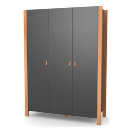Veres Monaco 1310 – dětská skříň, třídveřová (131×47×179,5 cm) – Anthracite Natural, Rodzaj: trzydrzwiowa, Kolor: Anthracite Natural