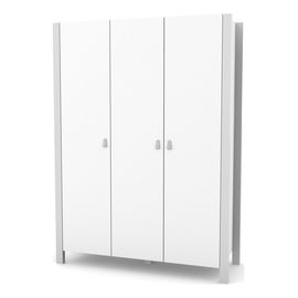 Veres Monaco 1310 – dětská skříň, třídveřová (131×47×179,5 cm) – White Grey, Rodzaj: trzydrzwiowa, Kolor: White Grey