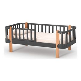 Veres Monaco 160 – mládežnická postel z bukového dřeva (160×80 cm) – Anthracite Natural, Rozmiar: 160x80 cm, Kolor: Anthracite Natural