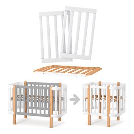 Veres – sada pro přestavbu na kolébku k postýlce Veres Monaco (80×60 cm) – White, Kolor: White