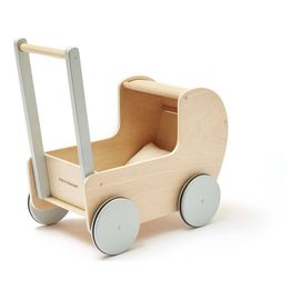 Kids Concept Doll's Pram Natural Kids Hub — Wooden with Bedding, image 