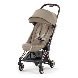 Cybex Coya kompaktní sportovní kočárek, Kolor materiału: Cozy Beige, Kolor ramy: Rosegold