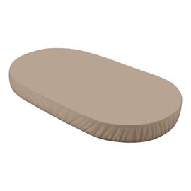 Waldin Oval Organic Cotton Fitted Sheet for 7-in-1 Cot 123x73 cm Taupe, Rozmiar: 7w1, Rodzaj: owalne, Kolor: Taupe, Pokrowiec: duże łóżeczko, image 