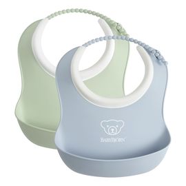 BabyBjorn 2 małe śliniaczki Powder Green/ Powder Blue