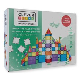 Cleverclixx magnetická stavebnice Inventive Pack Intense 110 ks + 15 ks zdarma