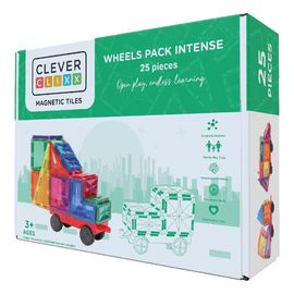 Cleverclixx magnetická stavebnice Wheels Pack Intense 25 ks
