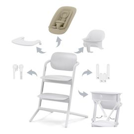 Cybex Lemo sada 4v1 se vzdělávací věží All White, Rodzaj: krzesełko z wieżą edukacyjną - 5w1, Kolor: All White