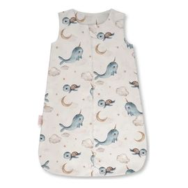 Waldin bambusowy śpiworek dla niemowlaka 0.5 tog 0-6 m. Wieloryby Beige, Rozmiar: 0-6m, Rodzaj: 0.5 tog, Kolor: Beige