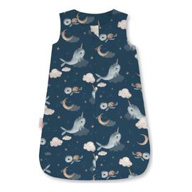 Waldin bambusový spací pytel pro miminka 0.5 tog 0-6 měs. Velryby Dark Blue, Rozmiar: 0-6m, Rodzaj: 0.5 tog, Kolor: Dark Blue
