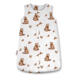 Waldin bambusový spací pytel pro miminka 2.5 tog 0-6 měs. Medvídci White, Rozmiar: 0-6m, Rodzaj: 2.5 tog, Kolor: White