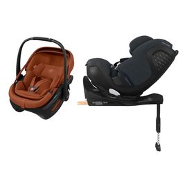 Maxi-Cosi Coral Slide Pro s Pearl XL Slide Pro a základnou Slide Pro - sada autosedaček s základnou Isofix (40 - 150 cm | 0 - 36 kg | 0 - 12 let), Baza: Pearl XL + baza Side Pro, Kolor: Copper Terra /Authentic Graphite