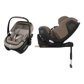 Maxi-Cosi Coral Slide Pro with Pearl XL Slide Pro and Slide Pro Base &ndash; Car Seat Set with ISOFIX Base (40&ndash;150 cm | 0&ndash;36 kg | 0&ndash;12 Years), Baza: Pearl XL + baza Side Pro, Kolor: Sapphire Sand / Authentic Truffle, image 