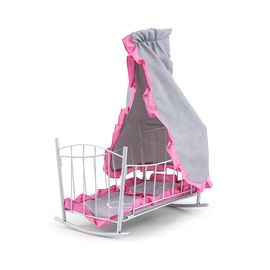 Milly Mally Lily Prestige Doll Cradle with Canopy Pink, image 