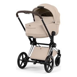 Cybex Priam 5 2w1 Style City Grey - Chrome Brown, Rodzaj wózka: głęboko-spacerowy, Kolekcja: Style, Kolor materiału: Cozy Beige, Kolor ramy: Chrome Brown