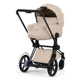 Cybex ePriam 5 2w1 Style City Grey - Chrome Brown, Rodzaj: głęboko-spacerowy, Kolekcja: Style, Kolor: Cozy Beige, Kolor ramy: Matt Black, image 