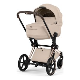 Cybex Priam 5.0 Style — коляска 2 в 1 зі складаною люлькою, Rodzaj wózka: głęboko-spacerowy, Kolekcja: Style, Kolor materiału: Cozy Beige, Kolor ramy: Rosegold